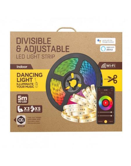 Tira LED Muvit IO MIOLST002/ 5m/ 24W/ Color RGB+CCT/ Regulable/ WiFi