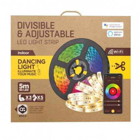 Tira LED Muvit IO MIOLST002/ 5m/ 24W/ Color RGB+CCT/ Regulable/ WiFi