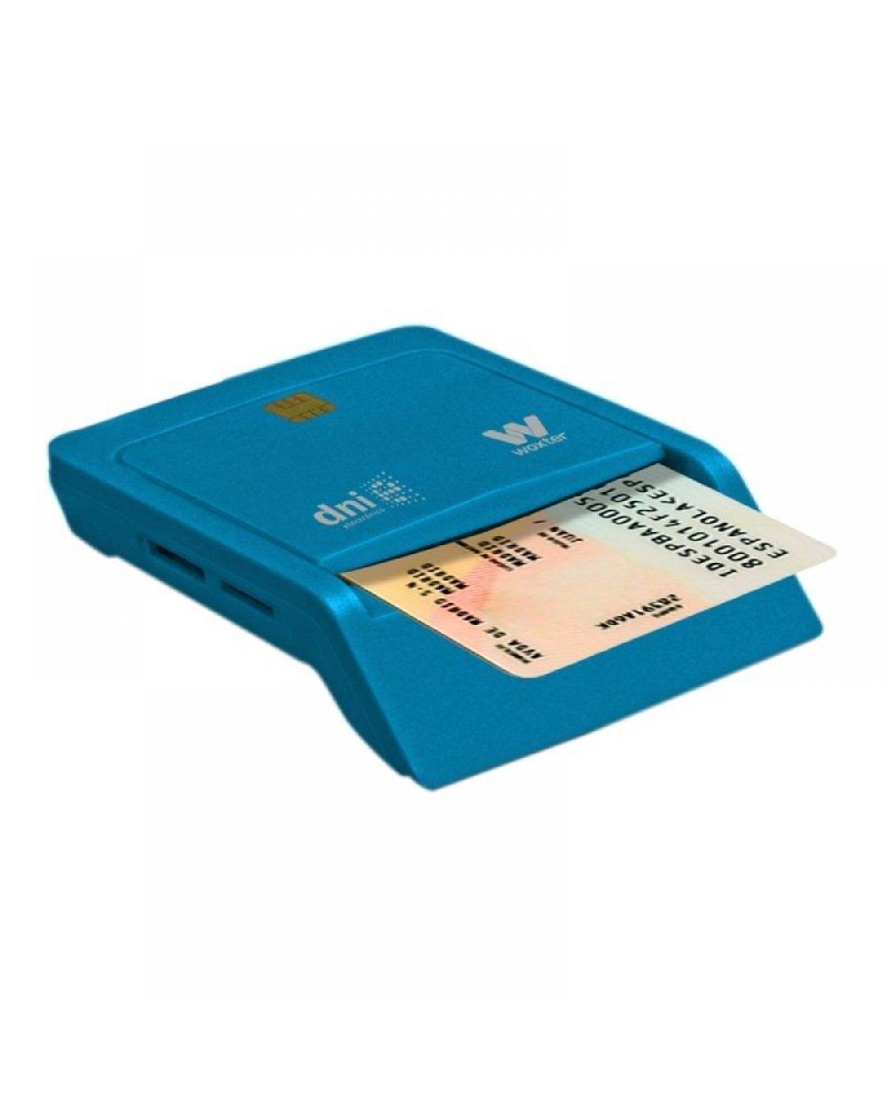 Lector de DNI y Tarjetas Woxter Combo PE26-146/ Azul/ USB 2.0 - Imagen 1