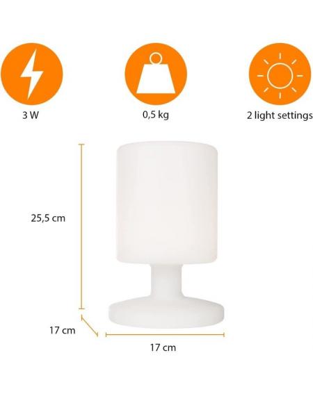 Lámpara de Mesa Smartwares 5000.472/ 4,7W/ Blanca