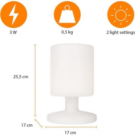 Lámpara de Mesa Smartwares 5000.472/ 4,7W/ Blanca