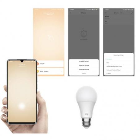 Bombilla Led Inteligente Xiaomi Mi LED Smart Bulb Warm/ Casquillo E27/ 8W/ 810 Lúmenes/ 2700K