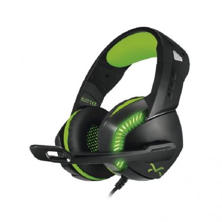 Auriculares Gaming con Micrófono Droxio Leyon/ Jack 3.5/ USB 2.0/ Verdes - Imagen 1