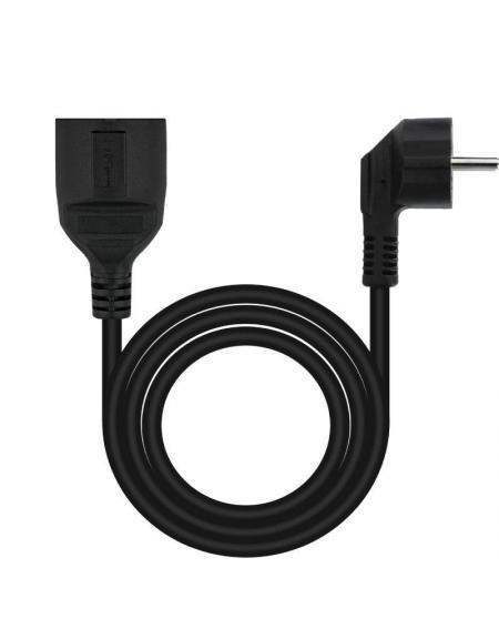 Cable Alargador de Corriente Nanocable 10.22.0605-BK/ Schuko Hembra - Schuko Macho/ 5m/ Negro