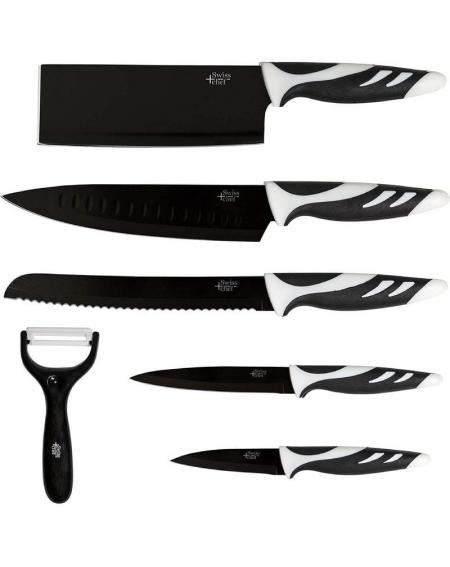 Pack 6 Cuchillos Cecotec Swiss Chef/ Negros
