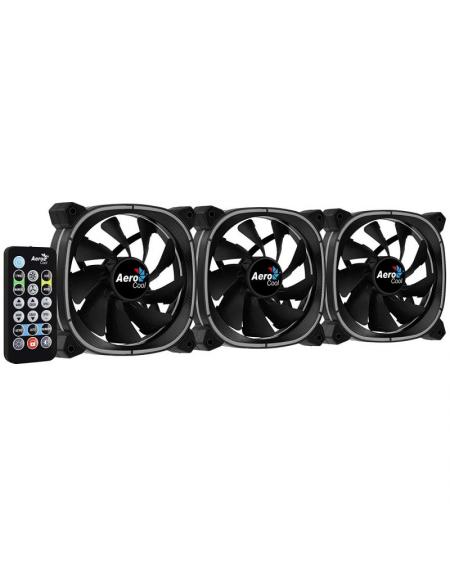 Pack 3 Ventiladores Aerocool Astro 12 Pro/ 12cm + H66F HUB + Mando a Distancia - Imagen 3