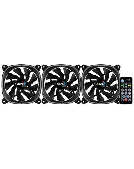 Pack 3 Ventiladores Aerocool Astro 12 Pro/ 12cm + H66F HUB + Mando a Distancia - Imagen 4