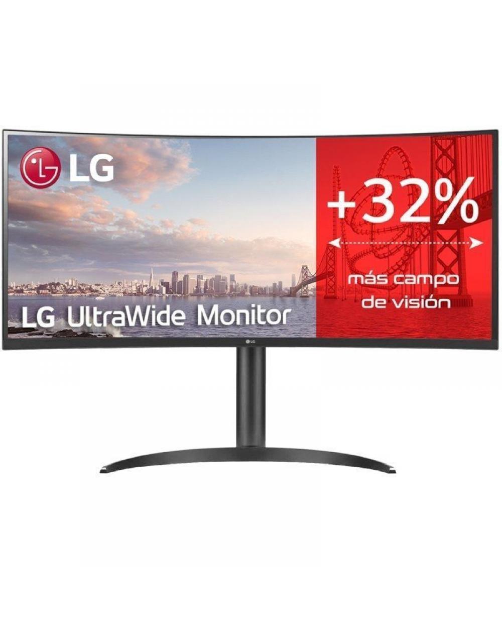 Monitor Profesional Ultrapanorámico Curvo LG 34WQ75C-B 34'/ WQHD/ Multimedia/ Negro