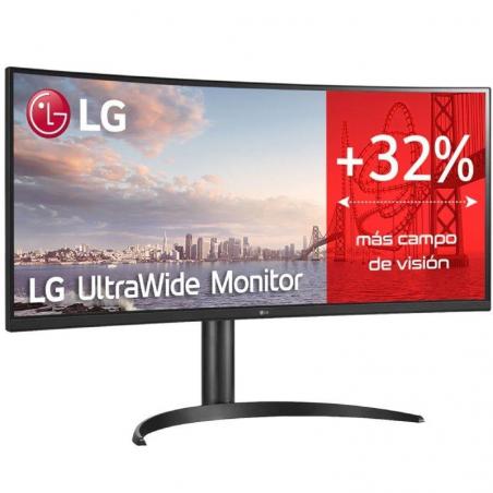 Monitor Profesional Ultrapanorámico Curvo LG 34WQ75C-B 34'/ WQHD/ Multimedia/ Negro