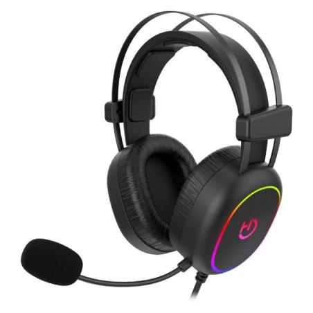 Auriculares Gaming con Micrófono Hiditec Erys ARGB/ Jack 3.5/ USB/ Negros - Imagen 1