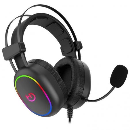 Auriculares Gaming con Micrófono Hiditec Erys ARGB/ Jack 3.5/ USB/ Negros - Imagen 2