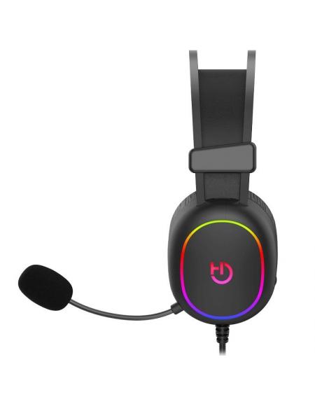 Auriculares Gaming con Micrófono Hiditec Erys ARGB/ Jack 3.5/ USB/ Negros - Imagen 3