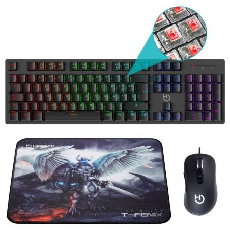 Pack Gaming Hiditec PAC010026/ Teclado Mecánico+ Ratón + Alfombrilla - Imagen 1