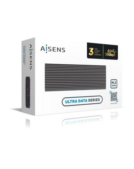 Caja Externa para Disco SSD M.2 NVMe Aisens ASM2-023GR/ USB 3.2/ Sin tornillos