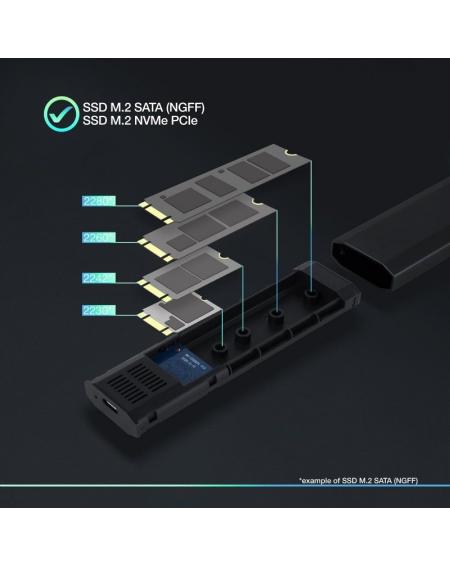 Caja Externa para Disco SSD M.2 NVMe TooQ TQE-2223B/ USB 3.2/ Sin tornillos