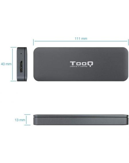 Caja Externa para Disco SSD M.2 SATA TooQ TQE-2281G/ USB 3.0/ Sin tornillos