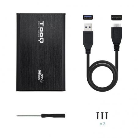 Caja Externa para Disco Duro de 2.5' TooQ TQE-2529B/ USB 3.1