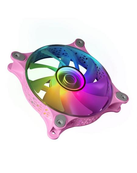 Ventilador Mars Gaming MF-3D/ 12cm/ ARGB/ Rosa