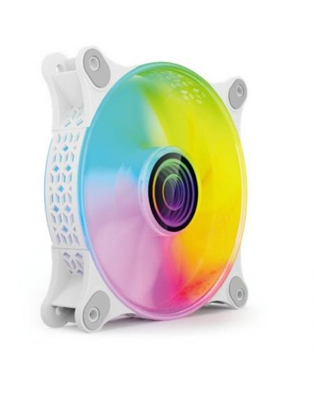 Ventilador Mars Gaming MF-3D/ 12cm/ ARGB/ Blanco