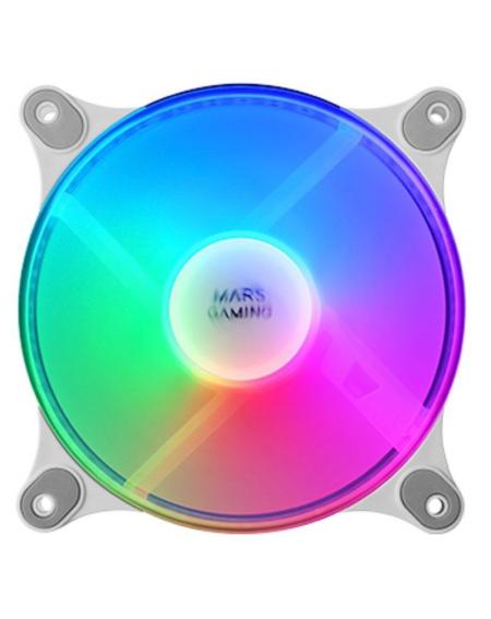 Ventiladores Mars Gaming MFDUOW/ 12cm/ FRGB/ Blancos
