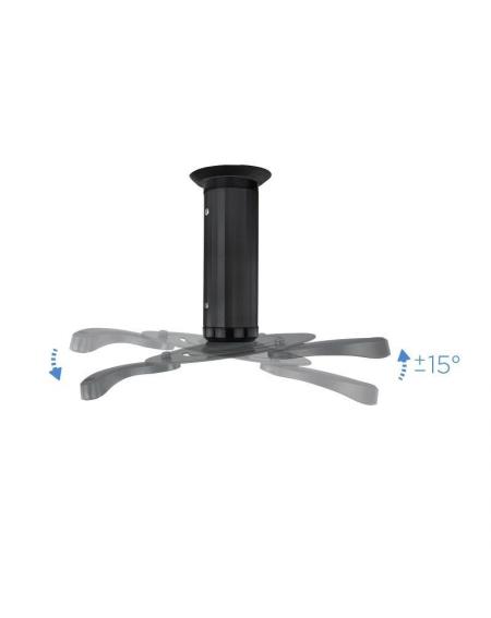 Soporte de Techo para Proyector TooQ PJ1010TN-B/ Inclinable-Giratorio/ hasta 10kg