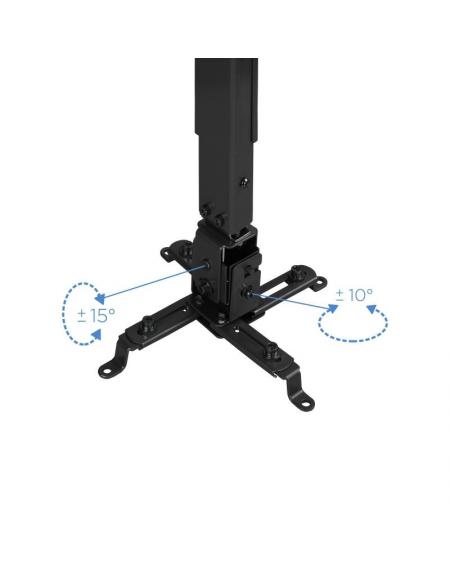 Soporte de Techo para Proyector TooQ PJ2012T-B/ Inclinable/ hasta 20kg