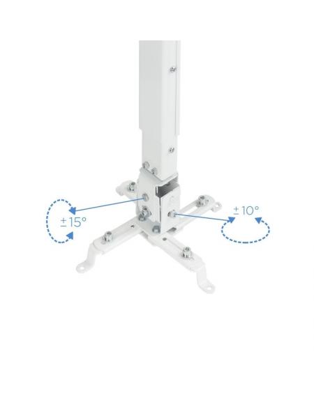 Soporte de Techo para Proyector TooQ PJ2012T-W/ Inclinable/ hasta 20kg