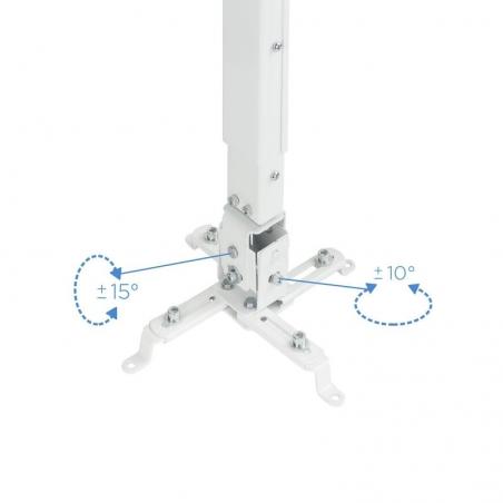 Soporte de Techo para Proyector TooQ PJ2012T-W/ Inclinable/ hasta 20kg