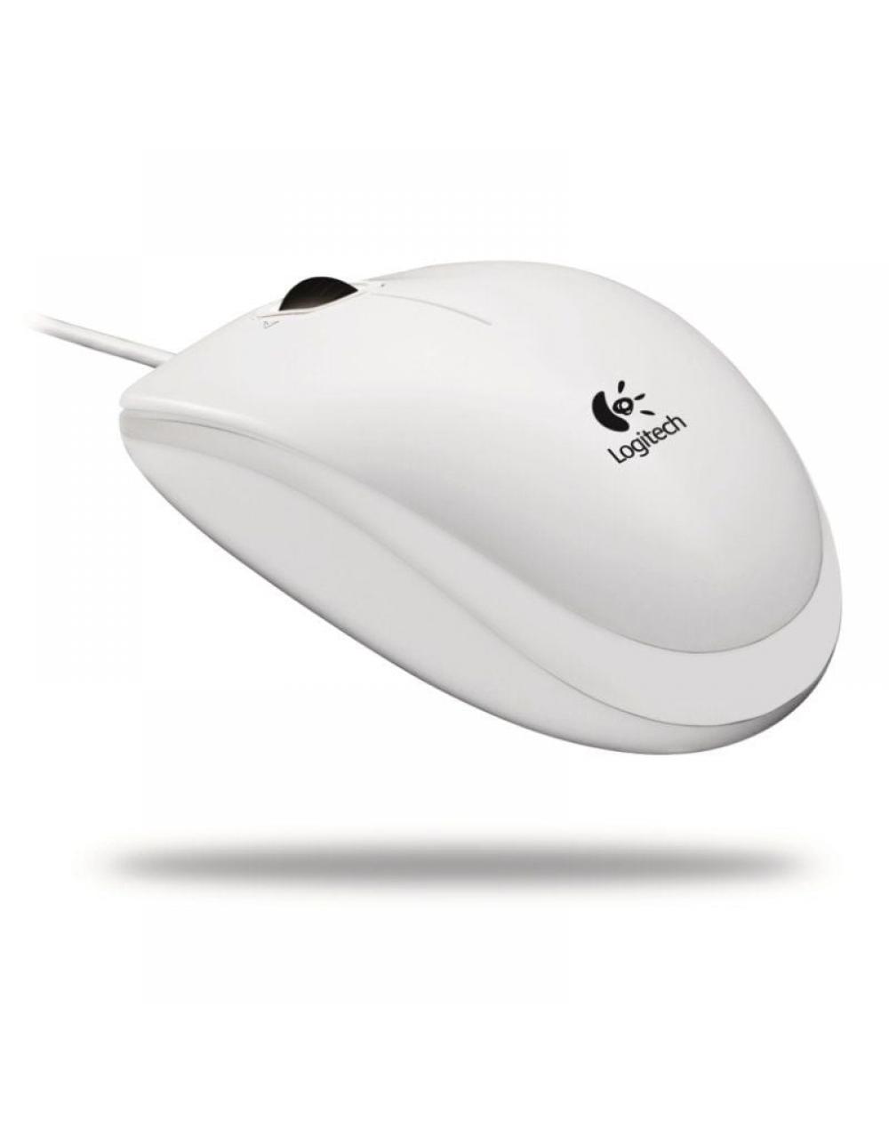 Ratón Logitech B100/ Hasta 800 DPI/ Blanco