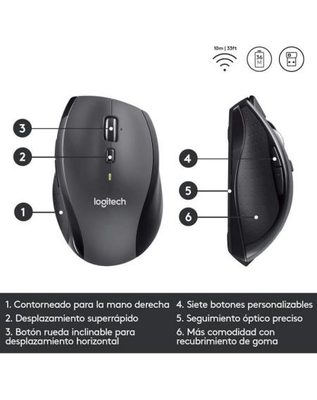 Ratón Inalámbrico Logitech Marathon M705/ Hasta 1000 DPI