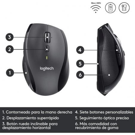 Ratón Inalámbrico Logitech Marathon M705/ Hasta 1000 DPI