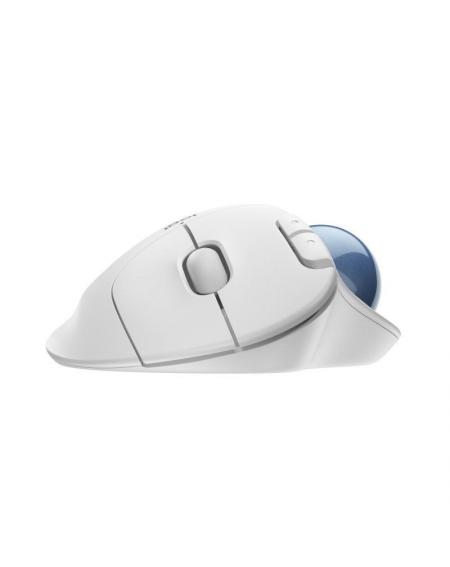 Ratón Trackball Inalámbrico por Bluetooth Logitech ERGO M575/ Hasta 2000 DPI/ Blanco Crudo