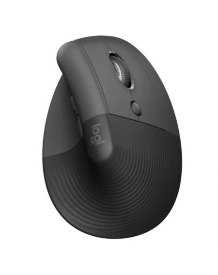 Ratón Ergonómico Inalámbrico por Bluetooth/ 2.4GHz Logitech Lift Vertical Ergonomic Mouse/ Hasta 4000 DPI/ Grafito