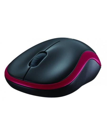 Ratón Inalámbrico Logitech M185/ Hasta 1000 DPI/ Rojo