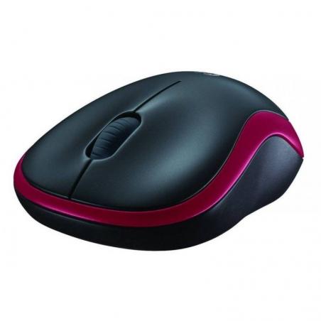 Ratón Inalámbrico Logitech M185/ Hasta 1000 DPI/ Rojo