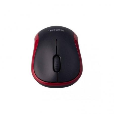 Ratón Inalámbrico Logitech M185/ Hasta 1000 DPI/ Rojo