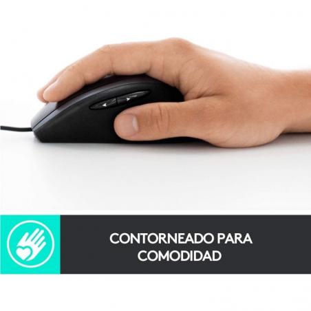 Ratón Logitech M500S/ Hasta 4000 DPI/ Negro