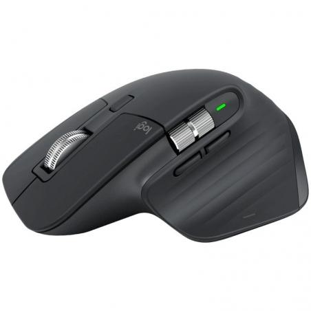 Ratón Inalámbrico por Bluetooth Logitech MX Master 3S/ Batería recargable/ Hasta 8000 DPI/ Grafito