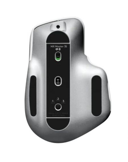 Ratón Ergonómico Inalámbrico por Bluetooth Logitech MX Master 3S/ Batería recargable/ Hasta 8000 DPI/ Gris Pálido