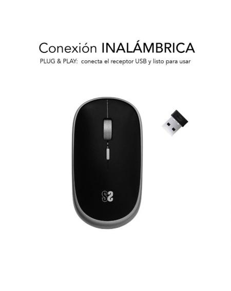 Ratón Inalámbrico Subblim Wireless Mini/ Hasta 1600 DPI/ Gris Espacial
