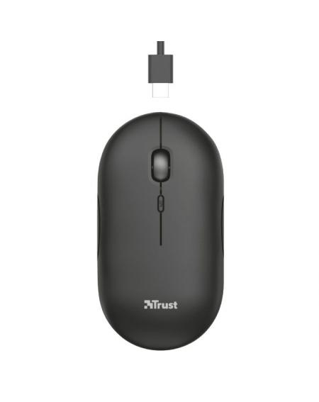 Ratón Inalámbrico por Bluetooth Trust Puck/ Batería recargable/ Hasta 1600 DPI