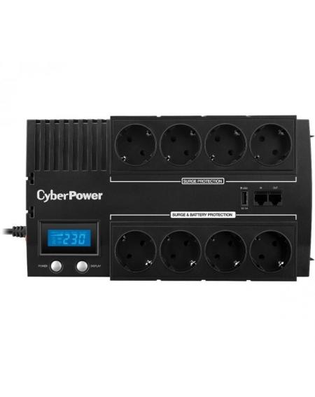 SAI Línea Interactiva Cyberpower BR1000ELCD/ 1000VA-600W/ 8 Salidas/ Formato Bloque