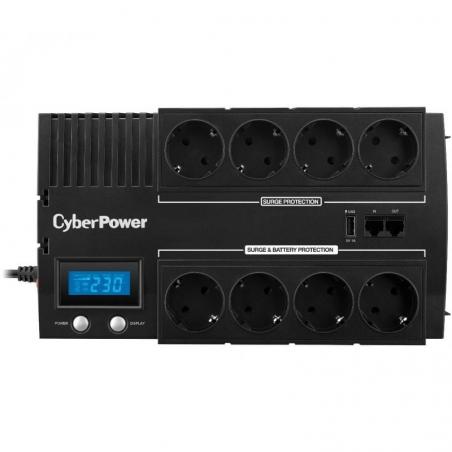 SAI Línea Interactiva Cyberpower BR1000ELCD/ 1000VA-600W/ 8 Salidas/ Formato Bloque