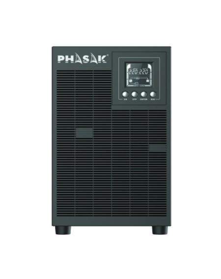 SAI Online Phasak 3000 VA Online LCD/ 3000VA-2700W/ 4 Salidas/ Formato Torre