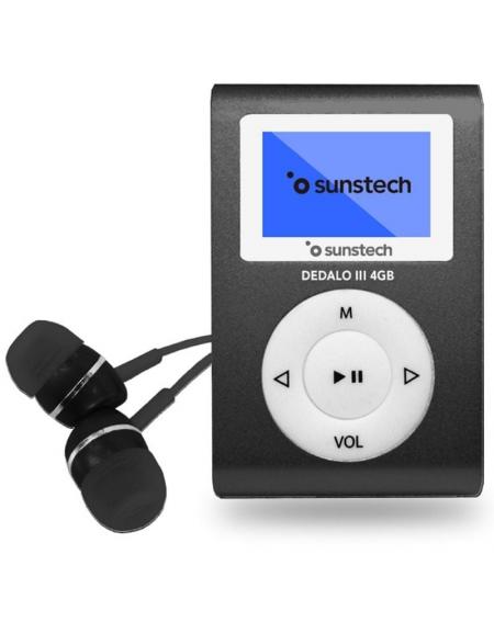 Reproductor MP3 Sunstech Dedalo III/ 4GB/ Radio FM/ Negro