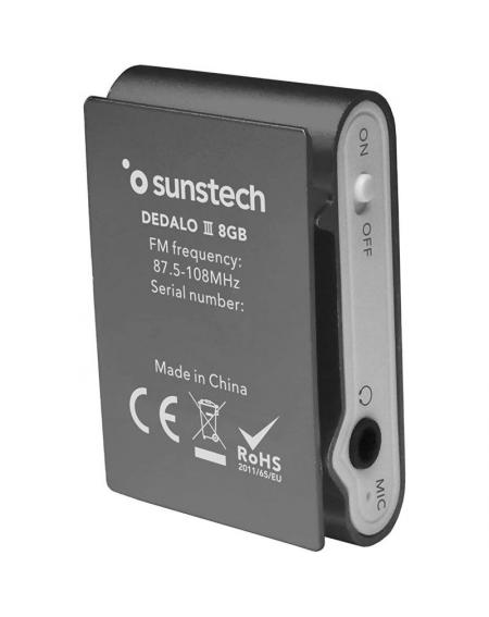 Reproductor MP3 Sunstech Dedalo III/ 8GB/ Radio FM/ Gris