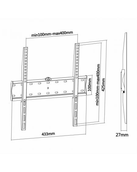 Soporte de Pared Fijo Aisens WT55F-013 para TV de 32-55'/ hasta 40kg