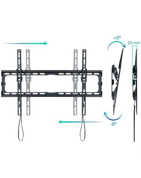 Soporte de Pared Fijo / Inclinable TooQ LP1081T-B para TV de 37-80'/ hasta 45kg