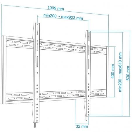 Soporte de Pared Fijo TooQ LP41130F-B para TV de 60-100'/ hasta 130kg