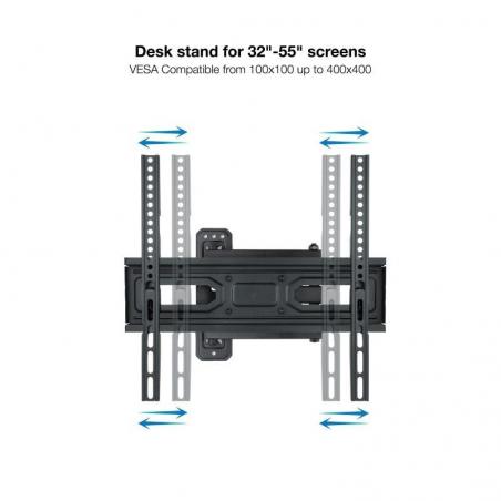 Soporte de Pared Giratorio/ Inclinable/ Nivelable TooQ LP7843TN-B para TV de 32-55'/ hasta 35kg